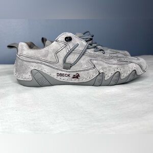 DBECK Shoes Womens Size 6.5 Gray Suede Waterproof Walking Hiking Sneakers Casual